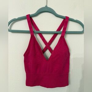 Fuchsia FP Movement Good Karma V-Neck Crop